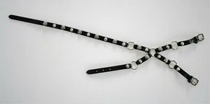 NUOVO Autentico Bracciale GUCCI Nero PELLE e METALLO TESTA DI FELINO L - Foto 1 di 6