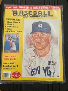1993 BASEBALL HOBBY NEWS - SPECIAL MICKEY MANTLE THEME ISSUE-UNUSED/UNGEÖFFNET PKG - Bild 1 von 2
