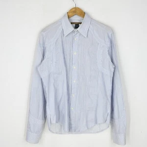 Camicia Class Roberto Cavalli Taglia 50 Uomo Logo Comodo Cotone Pratico Blu Man - Foto 1 di 5