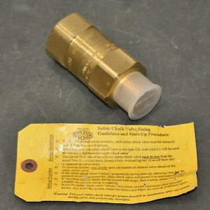 Dixon Safety Check Valve SCVH8, 1" NPT, Brass, 280-320 SCFM Air, 350 PSI - Picture 1 of 6