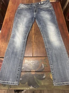 Women’s Miss Me Jeans Size 31 Standard Easy Straight Pants Nice - Picture 1 of 10