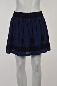 Ecote Womens Skirt Size XS Navy Blue A Line Skirt Above Knee Cotton Casual - Picture 1 of 5