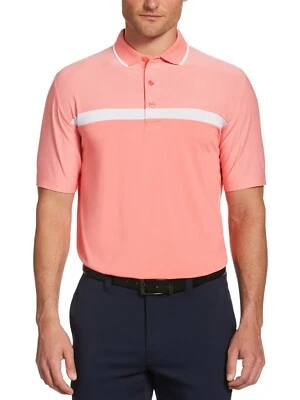 Callaway Opti-Dri Golf Shirt Mens XL Color Block Coral UPF 15 Stretch NWT - Image 1 of 4
