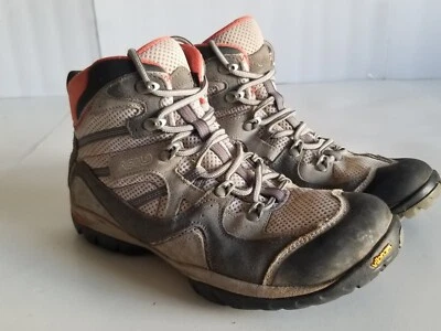  Botas de senderismo ASOLO Athena para mujer con cordones al aire libre rosa gris EE. UU. 9 Foto 1 de 4