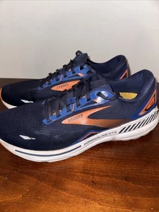 NEW Brooks Adrenaline GTS 23 Running Shoe Peacoat/ Orange/ Blue, Men's 13 - Picture 1 of 9