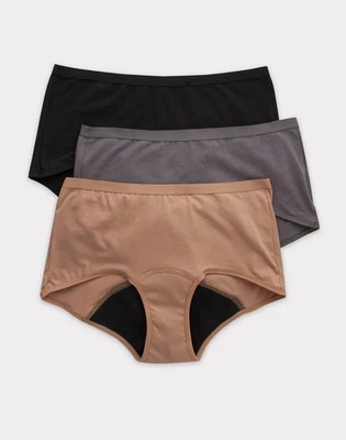 Hanes женщин Boyshort 3-Pack свежий сухой умеренного периода нижнее белье без ярлыков sz 5-9 - Изображение 1 из 4