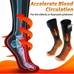 USB Beheizbare Socken Akku 5000mAh Beheizte Socken Fußwärmer Unisex Heizsocken - Bild 1 von 10