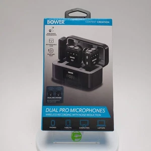 Nuevos micrófonos Bower Dual Pro grabación inalámbrica con reducción de ruido WA-LAPMIC - Imagen 1 de 4