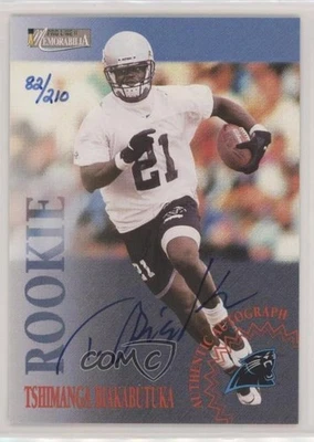 1996 Pro Line II Memorabilia Rookie /210 Tim Biakabutuka Tshimanga Auto RC - Image 1 of 2