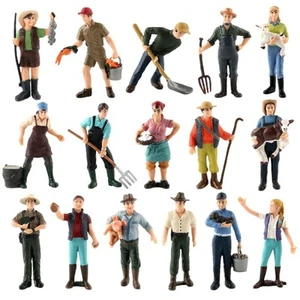 16 pezzi simulazione agricoltore persone modello action figure pvc fattoria figure - Foto 1 di 10