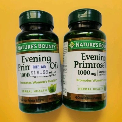 (120ct)🏵️Aceite de onagra Nature's Bounty | 1000 mg | Gel blando de liberación rápida Foto 1 de 4