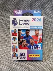 Panini Premier League 2024 Sticker Collection Pocket Collectors Tin 50 Stickers - Picture 1 of 2