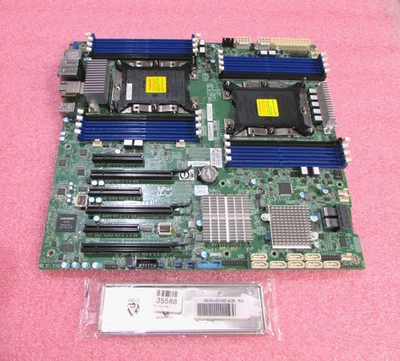 Placa madre Supermicro X11DAC E-ATX Dual Xeon escalable LGA-3647 con escudo de E/S Foto 1 de 4