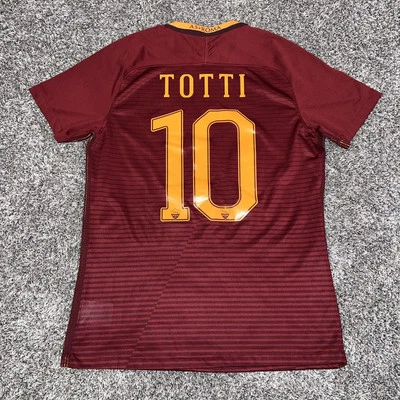 AS Roma Francesco Totti Red Burgundy 2016 2017 Nike Jersey Men’s Size Large - Image 1 of 4