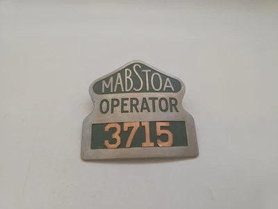 De colección NYC Mabstoa Manhattan Bronx Operador de Tránsito de Superficie Sombrero Dispositivo 3715 Foto 1 de 4
