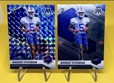 Marquez Stevenson RC 2021 Panini Mosaic Blue Reactive Prizm Rookie + Base - Image 1 of 2