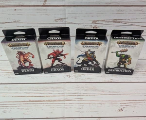 4 Warhammer Age of Sigmar Champions Campaign Decks New Sealed TCG Chaos Order - Picture 1 of 5