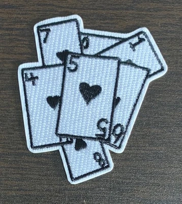 Нашивка утюгом вышитые сердца игральные карты - Изображение 1 из 4