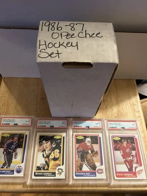 1986-87 OPC O-Pee-Chee Hockey Set - ROY PSA 8 - LEMIEUX PSA 9 - YZERMAN PSA 9 - Image 1 of 4