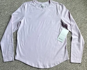 Lululemon Love Langarm Größe 6 Rosa Erdbeere Milchshake AUSVERKAUFT Pima Baumwolle - Bild 1 von 5