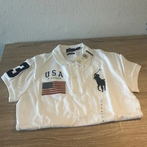 Polo Ralph Lauren Polo blaues Damenhemd klassische Passform großes Pony Small - Bild 1 von 8