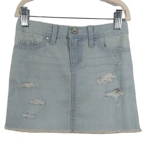 Y The Children's Place Girls Distressed Ripped Light Denim Jean Skirt NWT Size 5 - Picture 1 of 9