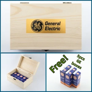 GE Storage Wooden Box for Vacuum Tube free tube boxes for 7C5 6SN7 6V6GT 6K6GT - Picture 1 of 11