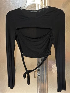 Cropped-Top Damen Shein schwarz Gr. M - Bild 1 von 2