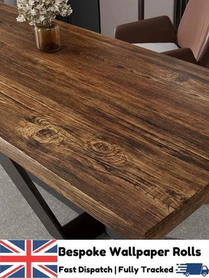 Wood Effect Vinyl Wrap Self Adhesive Film Sticker Textured Worktop Wall Covering - Image 1 of 4