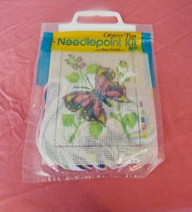 SEW SIMPLE BUTTERFLY CREATIVE FUN NEEDLEPOINT KIT NEW - Picture 1 of 2