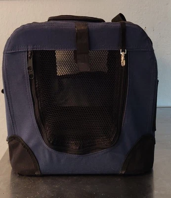 Transportbox by Feandrea Songmics für kleine Hunde Blau/Schwarz - Bild 1 von 4