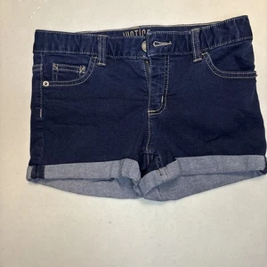 Justine Jeans Girls Denim Shorts Size 12 Dark Wash - Picture 1 of 3