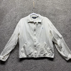 Giacca Bomber Vintage Polo Ralph Lauren Uomo Grande Harrington Full Zip *USA* - Foto 1 di 15