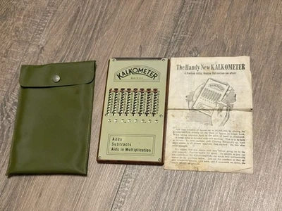 Vintage Kalkometer  Adds Subtracts Aids In Multiplication Case - Read - Image 1 of 4