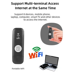 4G LTE USB WiFi Modem With SIM Card Slot 150Mbps High Speed 8 Users Sharing Kit - Picture 1 of 12