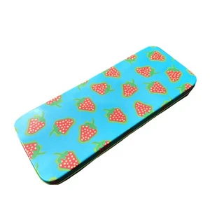 Juicy Fruits Federmäppchen leer Blechdose Hart Federmäppchen Kinder Federmäppchen - Bild 1 von 3