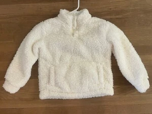 Gap Kids Girls Size 10 Large (L) Soft Fleece Pullover Ivory White Warm Winter - Picture 1 of 13
