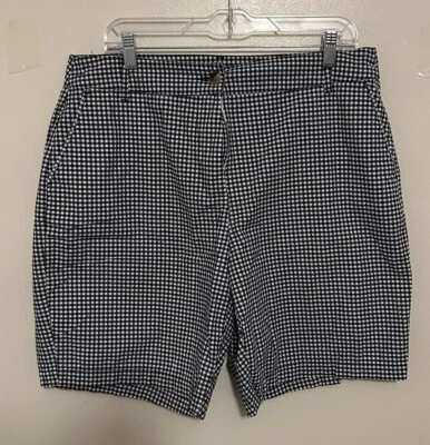 Pantalones cortos Kim Rogers para mujer negros/blancos talla 16 a cuadros  Foto 1 de 3