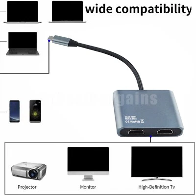 New Type C to HDMI HDTV TV Cable Adapter Converter For Macbook Android Phone - Image 1 of 4