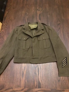 Vintage Military Jacke Gr. 38R Cropped Grün - Bild 1 von 9