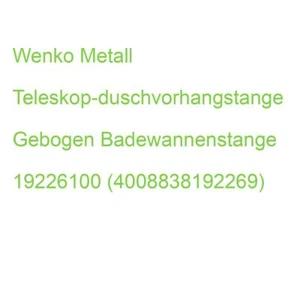 Wenko Metall Teleskop-duschvorhangstange Gebogen Badewannenstange 19226100 (4008 - Bild 1 von 2