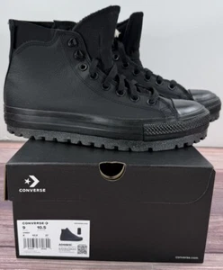 Gr. 9 Converse Chuck Taylor All-Star City Trek Waterproof Leather TRIPLE BLACK - Bild 1 von 11