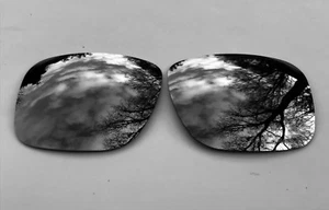LENTES DE REPUESTO POLARIZADAS NEGRAS ESPEJADAS GRABADAS PARA OAKLEY HOLBROOK - Imagen 1 de 3