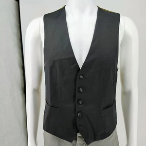 Brioni Mens 100% Wool Made in Italy Black Suit Vest Gold Back (XS) - Picture 1 of 10