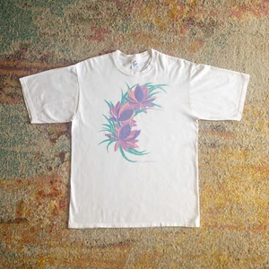 VTG 90s Flower Roses Graphic Art T Shirt “91 artworks”Jerzees - Picture 1 of 6