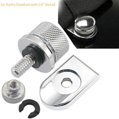 Tornillo de asiento trasero cromado de 1/4"" para Harley Davidson EE. UU. Foto 1 de 4