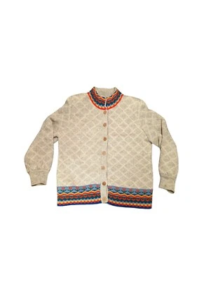 Винтажный кардиган Moussie Susan Bristol свитер кремовый красный трикотаж шерсть цветочный розовый M - Изображение 1 из 4