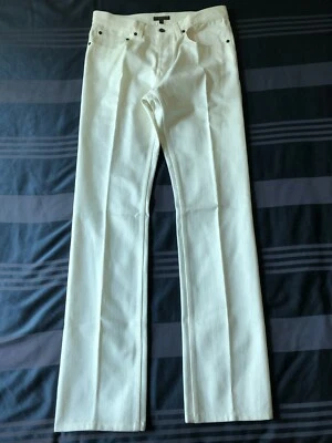 Burberry 32x34 (48 UK) Luxury White Jeans Made in Italy 100% Cotton $490 - Image 1 of 4