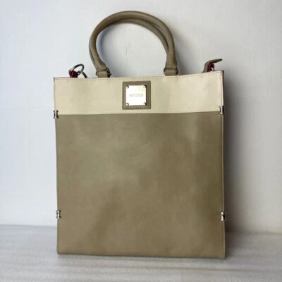 MICHE Sorbet Tote Bag Purse Beige Pink Shoulder Strap/Handles 13" x 12" - Image 1 of 4