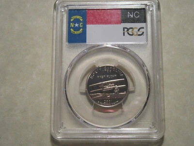 PCGS  2001 s  North Carolina  State Quarter in a STATE HOLDER PR69DCAM - Image 1 of 4